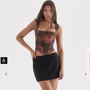 House of CB Brown Leopard Print Top